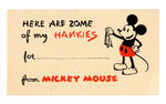 "MICKEY MOUSE HANKIES."