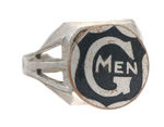 "G MEN" PAIR OF SCARCE 1930s RINGS.