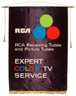 "RCA EXPERT COLOR TV SERVICE" STORE BANNER.