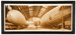 "U.S. NAVY SHENANDOAH/LOS ANGELES" AIRSHIPS VINTAGE PANORAMIC PHOTO FRAMED TRIO.