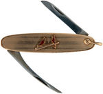 ST. LOUIS CARDINALS ENAMEL LOGO ON BRASS POCKET KNIFE.