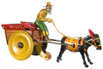 STRAUSS "JENNY THE BALKING MULE" WIND-UP TIN TOY.