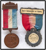McKINLEY REPUBLICAN CONVENTION 1900 PAIR OF RIBBON BADGES.