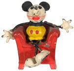 “MICKEY MOUSE” IN CHAIR GERMAN METAL FIGURE.