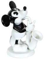 MICKEY MOUSE PLAYING SAXOPHONE PORCELAIN FIGURINE BY ROSENTHAL.