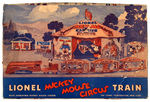 “LIONEL MICKEY MOUSE CIRCUS TRAIN.”