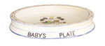 RARE OVAL "BABY'S PLATE" FROM THE "MICKEY MOUSE SERIES" BY PARAGON CHINA, ENGLAND.