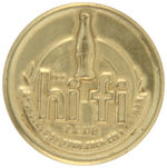 RARE EMBOSSED BRASS BUTTON VERSION OF COCA-COLA CLUB MEMBER BUTTON USUALLY SEEN AS 1-3/8" LITHO.