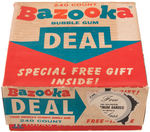 “BAZOOKA BUBBLE GUM” STORE DISPLAY CONTAINERS TRIO AND 17 PIECE PROMO LOT.