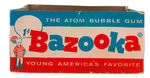 “BAZOOKA BUBBLE GUM” STORE DISPLAY CONTAINERS TRIO AND 17 PIECE PROMO LOT.