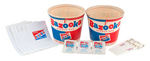 “BAZOOKA BUBBLE GUM” STORE DISPLAY CONTAINERS TRIO AND 17 PIECE PROMO LOT.