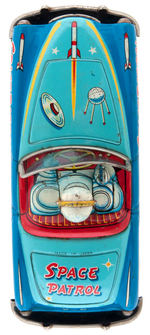 "SPACE PATROL X-5" TIN LITHO FRICTION CAR.