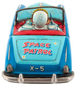 "SPACE PATROL X-5" TIN LITHO FRICTION CAR.