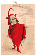 "ANTIKAMNIA" 1898 SKELETON CALENDAR PLUS "KILALL" ROACH POWDER  CONTAINER.