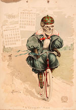 "ANTIKAMNIA" 1898 SKELETON CALENDAR PLUS "KILALL" ROACH POWDER  CONTAINER.