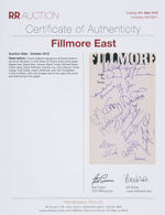 FILLMORE EAST MULTI-SIGNED STATIONERY.