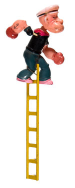 POPEYE BOXER CELLULOID FIGURE AND LADDER FROM MARX FUNNY FIRE FIGHTERS" WIND-UP.