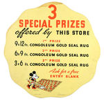 "CONGOLEUM GOLD SEAL RUG" STORE SIGN FEATURING MINNIE MOUSE.