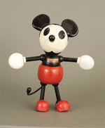 "MICKEY MOUSE" LARGEST VERSION WOOD JOINTED FIGURE W/LOLLIPOP HANDS RESTORED TO NM CONDITION.