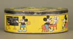 CHARMING MID-1930s DANISH TIN W/MULTIPLE SCENES OF MICKEY, MINNIE AND PLUTO.