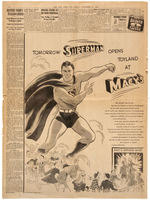 MACY'S SUPERMAN ADVENTURE NEWSPAPER AD.