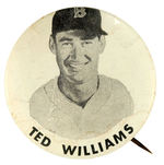 “TED WILLIAMS” RARE VARIETY STADIUM BUTTON.