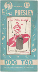 "ELVIS PRESLEY DOG TAG" ON RARE CARD.