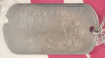 "ELVIS PRESLEY DOG TAG" ON RARE CARD.