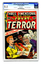 3-D TALES FROM THE CRYPT OF TERROR #2 SPRING 1954 CGC 8.5 OFF-WHITE PAGES.