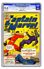 CAPTAIN MARVEL ADVENTURES #43 FEBRUARY 1945 CGC 9.0 CREAM TO OFF-WHITE PAGES CROWLEY COPY.