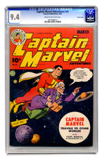 CAPTAIN MARVEL ADVENTURES #44 MARCH 1945 CGC 9.4 CREAM TO OFF-WHITE PAGES CROWLEY COPY.