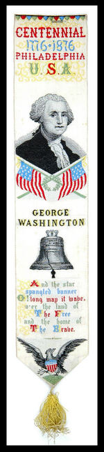 STEPHENS 1876 CENTENNIAL BOOKMARK WITH LIBERTY BELL.