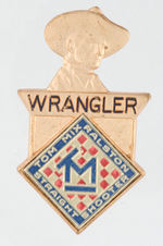 "TOM MIX WRANGLER" PROFILE VARIETY BADGE.