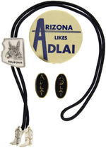 STEVENSON SCARCE LARGE ARIZONA BUTTON AND THREE RELATED JEWELRY PIECES.