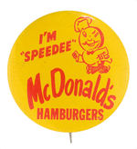 "McDONALD'S" EARLIEST LOGO BUTTON.