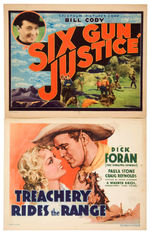 WESTERN COWBOY GROUP OF SIX MOVIE TITLE LOBBY CARDS.