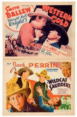 WESTERN COWBOY GROUP OF SIX MOVIE TITLE LOBBY CARDS.