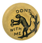 LIKELY ANTI-JACK JOHNSON “DON’T MONKEY WITH ME” REBUS LITHO TAB W/REAL PHOTO POSTCARD.