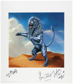 THE ROLLING STONES "BRIDGES TO BABYLON" BAND-SIGNED LITHOGRAPH.