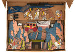 "DAVY CROCKETT INDIAN TARGET" ELABORATE BOXED SET.