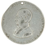 "VAN BUREN THE ADVOCATE OF EQUAL RIGHTS" LARGE WHITE METAL TOKEN DE WITT #1840-3.