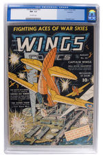 "WINGS COMICS" #24 AUGUST 1942 CGC 9.2 OFF-WHITE PAGES.