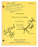 "BATMAN - THE WAIL OF THE SIREN" CAST AND WRITER-SIGNED SCRIPT.