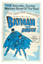 "BATMAN AND ROBIN" 1966 SERIAL RELEASED POSTER AND PRESSBOOK.