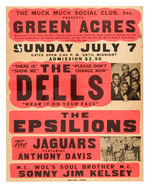 THE DELLS RHYTHM & BLUES CONCERT POSTER.