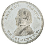 ANDREW JOHNSON CONGRESSIONAL ELECTION OF 1866 MEDAL LISTED AS DE WITT JOHNSON 1866-1.