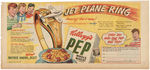 KELLOGG'S CORN FLAKES F-87 SUPER JET PLANE RING PLUS DIFFERENT VERSION INSTRUCTIONS AND TWO ADS.