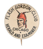 EARLIEST "FLASH GORDON CLUB" NEWSPAPER SPONSORED MEMBER'S BUTTON.