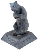 "MAX NEUBURGER & CO. FIGURAL BEAR PAPERWEIGHT AND PENCIL HOLDER.