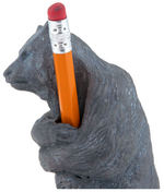 "MAX NEUBURGER & CO. FIGURAL BEAR PAPERWEIGHT AND PENCIL HOLDER.